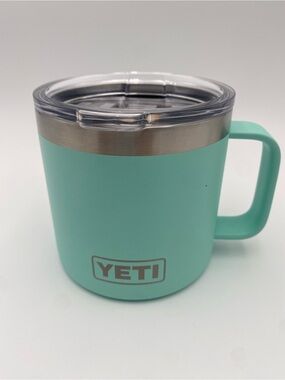 YETI Mint Green Stainless Steel Travel Mug with Handle